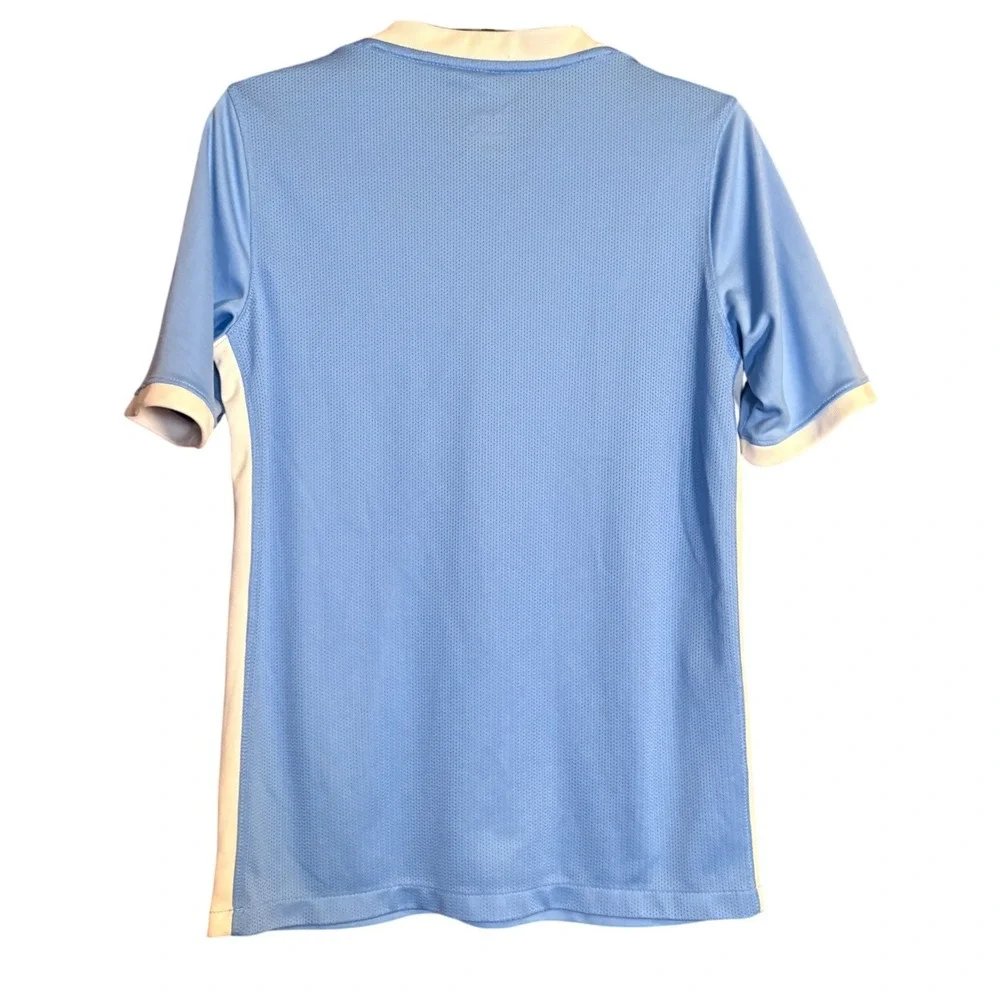 Nike Soccer Jersey Kids Large Blue Good Dri-FIT Short Sleeve Mesh Athletic Shirt
